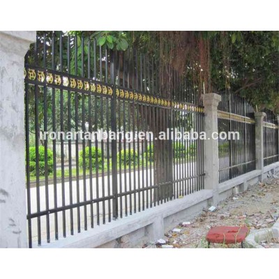 Movable outdoor wrought iron fence