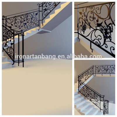 decorative wrought iron indoor stair railings