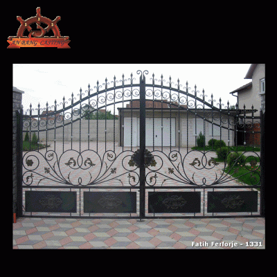 artistic iron gate with easy installation